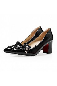 Women's Shoes Leatherette Chunky Heel Heels Heels Wedding / Office & Career / Party & Evening