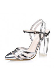 Women's Shoes Chunky Heel Heels / Pointed Toe / Closed Toe Sandals Dress Black / Silver / Gold