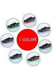 Women's LED Shoes USB charging Synthetic Fashion Sneakers Athletic/Casual Black
