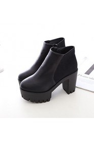 Women's Shoes Chunky Heel Fashion Boots Boots Casual Black