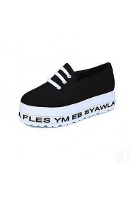 Women's Shoes Canvas Platform Creepers Fashion Sneakers Athletic / Casual Black / Blue / White
