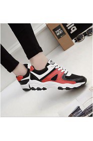 Women's Shoes Split Joint Canvas / Patent Leather Platform Comfort / Round Toe Fashion Sneakers Outdoor / Athletic