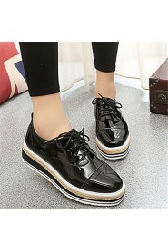 Women's Shoes Leatherette Platform Creepers Fashion Sneakers Outdoor / Casual Black / Blue / Silver