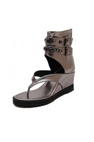 Women's Shoes Wedge Heel Wedges Sandals Casual Black/Silver