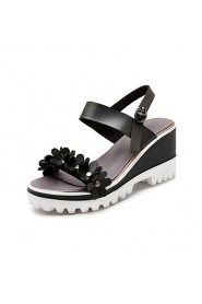 Women's Shoes Leatherette Wedge Heel Wedges / Platform / Slingback / Creepers / Open Toe Sandals Wedding / Outdoor
