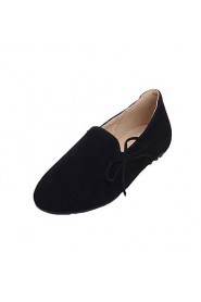 Women's Shoes Flat Heel Round Toe Flats Outdoor / Dress / Casual Black / Dark Green / Almond