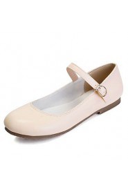 Women's Shoes Flat Heel Mary Jane / Round Toe Flats Outdoor / Dress / Casual Black / Pink / White / Almond