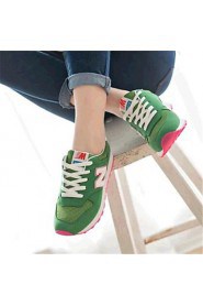 Women's Shoes Canvas Flat Heel Comfort Fashion Sneakers Outdoor / Casual Black / Green / Red / Gray