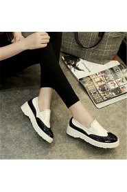 Women's Shoes Platform Round Toe Loafers Casual Black / Silver