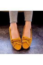 Women's Shoes Tassels Bowknot Flat Heel Comfort / Round Toe Flats Outdoor / Casual More Colors Can Available