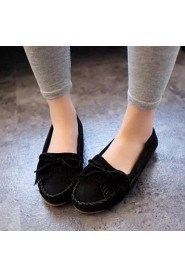 Women's Shoes Tassels Bowknot Flat Heel Comfort / Round Toe Flats Outdoor / Casual More Colors Can Available