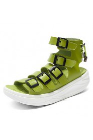 Women's Shoes Dress/Party & Evening/Casual/Beach Fashion PU Leather Sandals White/Green 36-39