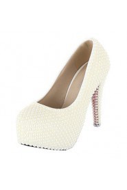 Women's Wedding Shoes Heels/Platform/Round Toe Heels Wedding White