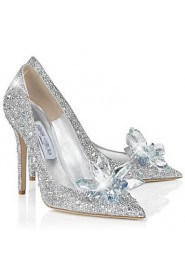 Women's Shoes Glitter Stiletto Heel Heels Heels Office & Career / Party & Evening / Dress / Casual Silver