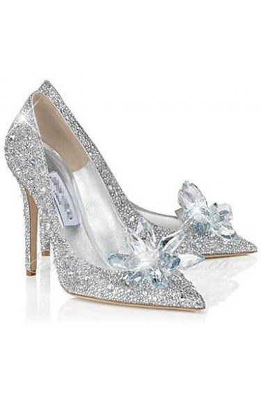 Women's Shoes Glitter Stiletto Heel Heels Heels Office & Career / Party & Evening / Dress / Casual Silver