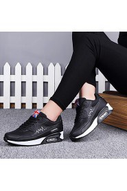 Women's Shoes Tulle Wedge Heel Wedges Fashion Sneakers Athletic / Casual Black / Pink / White