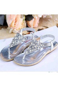Women's Shoes Leatherette Flat Heel Comfort Sandals Casual Silver / Gold