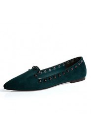 Women's Shoes Flat Heel Ballerina / Pointed Toe / Closed Toe Flats Dress Black / Green / Khaki
