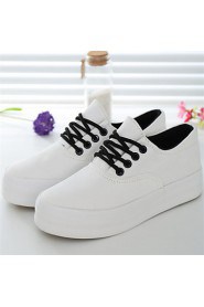 Women's Shoes Flat Heel Round Toe Fashion Sneakers Casual Black/Green/White
