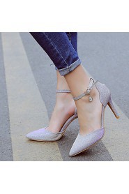 Women's / Girl's Wedding Shoes Heels / Pointed Toe Heels Wedding / Party & Evening / Dress Black / Pink / Silver