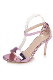 Women's Shoes Stiletto Heel Heels / Ankle Strap Sandals Wedding / Party & Evening / Dress Pink / Silver / Gold