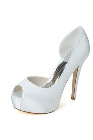 Women's Wedding Shoes Heels/Peep Toe/Platform Heels Wedding/Party & Evening Black/Blue/Pink/Purple/Red/Ivory/White/Silver