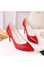 Women's Shoes Leatherette Stiletto Heel Heels Heels Office & Career / Dress / Casual Blue / Red / Silver / Gold