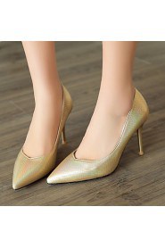 Women's Shoes Leatherette Stiletto Heel Heels Heels Office & Career / Dress / Casual Blue / Red / Silver / Gold
