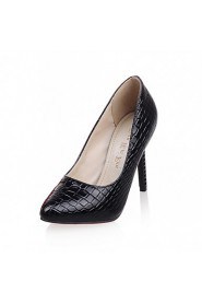 Women's Shoes Leatherette Stiletto Heel Heels Heels Office & Career / Dress / Casual Black / Pink / Red / White