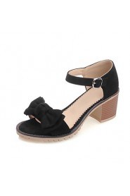 Women's Shoes Chunky Heel Peep Toe / Open Toe Sandals Party & Evening / Dress / Casual Black / Blue/ Gray / Orange