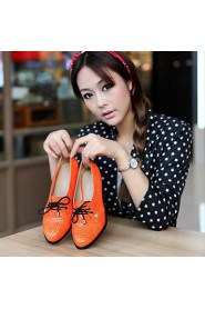Women's Shoes Chunky Heel Comfort / Pointed Toe Oxfords Outdoor / Office & Career / Dress Black / Beige / Orange