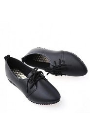 Women's Shoes Flat Heel Pointed Toe Oxfords Casual Black/White