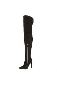 Women's Shoes Fleece Stiletto Heel Fashion Boots Boots Office & Career / Party & Evening / Dress Black