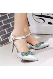 Women's Shoes Stiletto Heel Heels / Pointed Toe Heels Party & Evening / Dress / Casual Blue / Pink / White