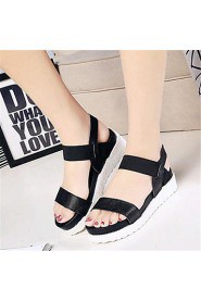 Women's Shoes Leatherette Platform Creepers Sandals Outdoor / Casual Black / White / Silver