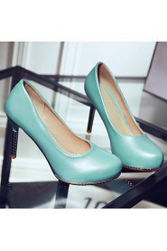 Women's Shoes Stiletto Heel/Platform/Round Toe Heels Party & Evening/Dress Blue/Purple/Beige