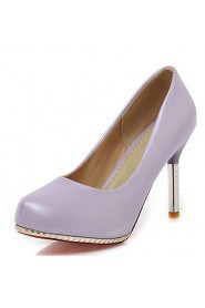 Women's Shoes Stiletto Heel/Platform/Round Toe Heels Party & Evening/Dress Blue/Purple/Beige
