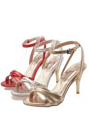 Women's Shoes Stiletto Heel Round Toe Sandals Dress Red / Silver / Gold