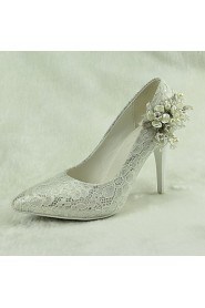 Women's Wedding Shoes Heels / Pointed Toe Heels Wedding / Party & Evening / Dress White