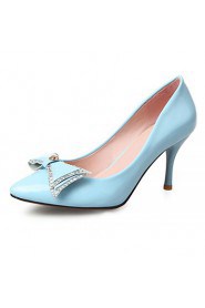 Women's Shoes Leatherette Chunky Heel Heels Heels Office & Career / Dress / Casual Blue / Pink / Beige