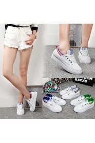 Women's Shoes Flat Heel Comfort Fashion Sneakers Outdoor / Casual Black / Blue / Green