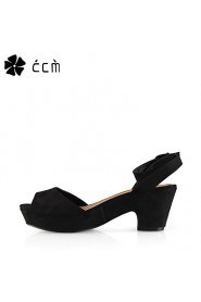 Women's Shoes Chunky Heel Peep Toe/Platform/Ankle Strap Sandals Office & Career/Party & Evening/Casual Black Shoes