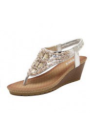 Women's Shoes Flipflop Glisten Bohemian Style Wedge Heel Comfort / Open Toe Sandals Dress / Casual