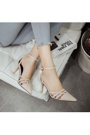 Women's Shoes Stiletto Heel Heels / Pointed Toe Heels Casual Black / Pink / Beige