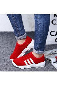 Women's Shoes Wedge Heel Comfort Running Fashion Sneakers Outdoor / Athletic / Casual Black / Blue / Red