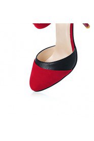 Women's Shoes Heel Heels / Pointed Toe Sandals / Heels Office & Career / Dress / Casual Black / Blue / Red