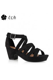 Women's Shoes Chunky Heel Platform/Gladiator/Ankle Strap Sandals Office & Career/Party & Evening/Casual Black Shoes
