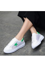 Women's Shoes Flat Heel Comfort Fashion Sneakers Athletic / Dress / Casual Black / Green / Silver