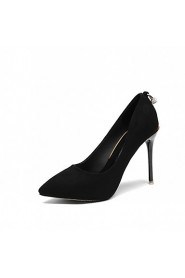 Women's Shoes Leatherette Stiletto Heel Heels Heels Wedding / Office & Career / Party & Evening Black / Red