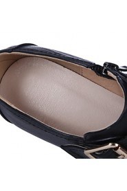 Women's Shoes Leatherette Chunky Heel Heels / Square Toe Heels Outdoor / Dress / Casual Black / Pink / Gray / Beige
